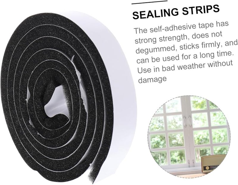 Balacoo 5 Sets Self Adhesive EVA Door Window Seal Strip Windproof Noise Reduction - Image 5